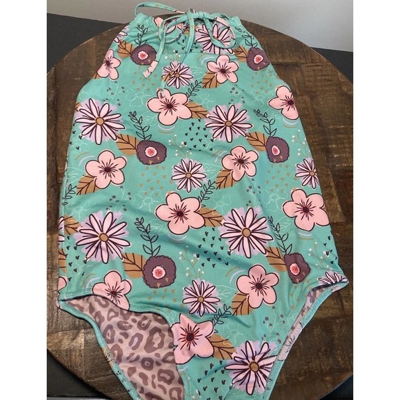 PEEK Girl’s Feather 4 Arrow NORDSTROM One Piece Flower Swimsuit SIZE Medium 8 - Picture 5 of 9